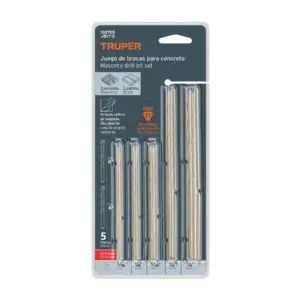 102705 BROCAS PARA CONCRETO JUEGO 5 PZAS