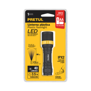 28019 LINTERNA PLASTICA 1 LED DE 1 PILA