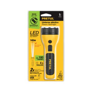26102 LINTERNA PLASTICA RECARGABLE DE LED
