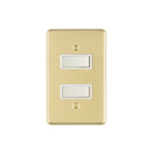 46389 PLACA ARMADA CON 2 INTERRUPTORES SENCILLO