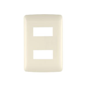 48089 PLACA ABS LINEA ITALIANA 2 MODULOS MARFIL