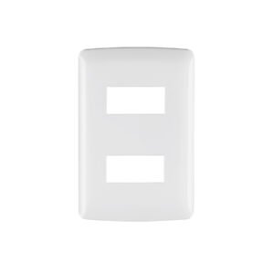 48133 PLACA ABS LINEA ITALIANA 2 MODULOS, BLANCO